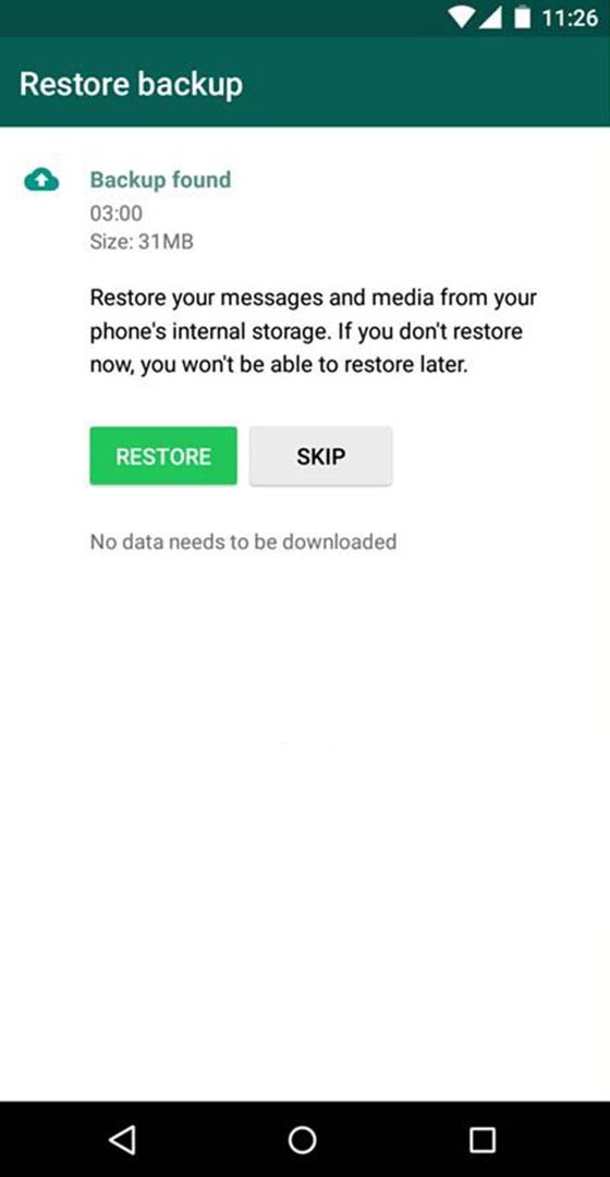 Restore the History of any WhatsApp Account